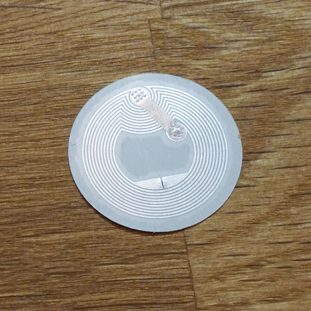 NFC Tag Sticker-Aufkleber 25 mm, 180 Byte, NFC 213 Chip Universal weiß