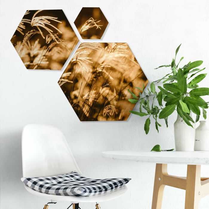 Hexagon Wabe Mix Wandbilder Materialien - Gestalten Sie Ihre Wanddeko mit Ihren Bild oder Fotos selber. Fotogeschenke personalisiert mit Wunschmotiv