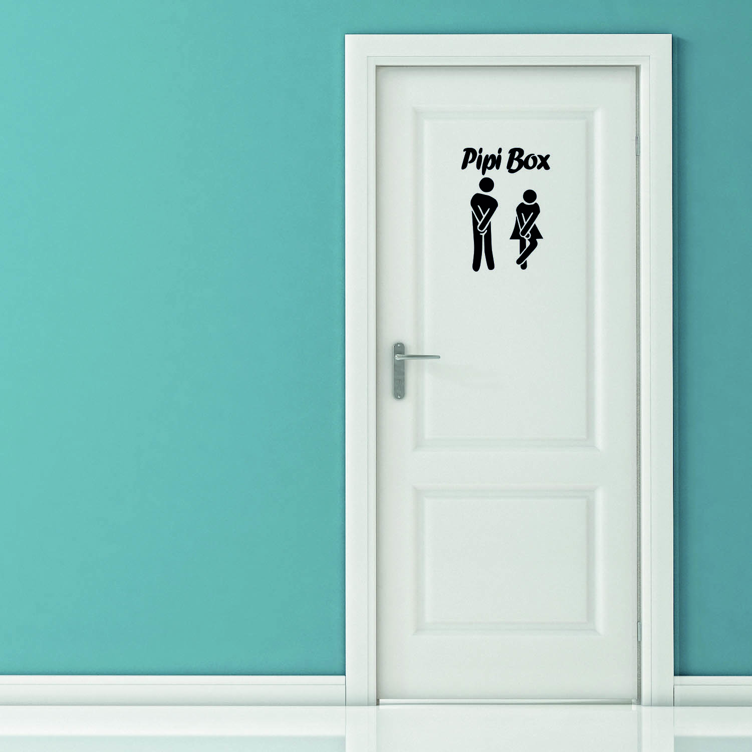 Aufkleber Türaufkleber Bad WC Pipibox Dringend Mann Frau Toilette Sticker