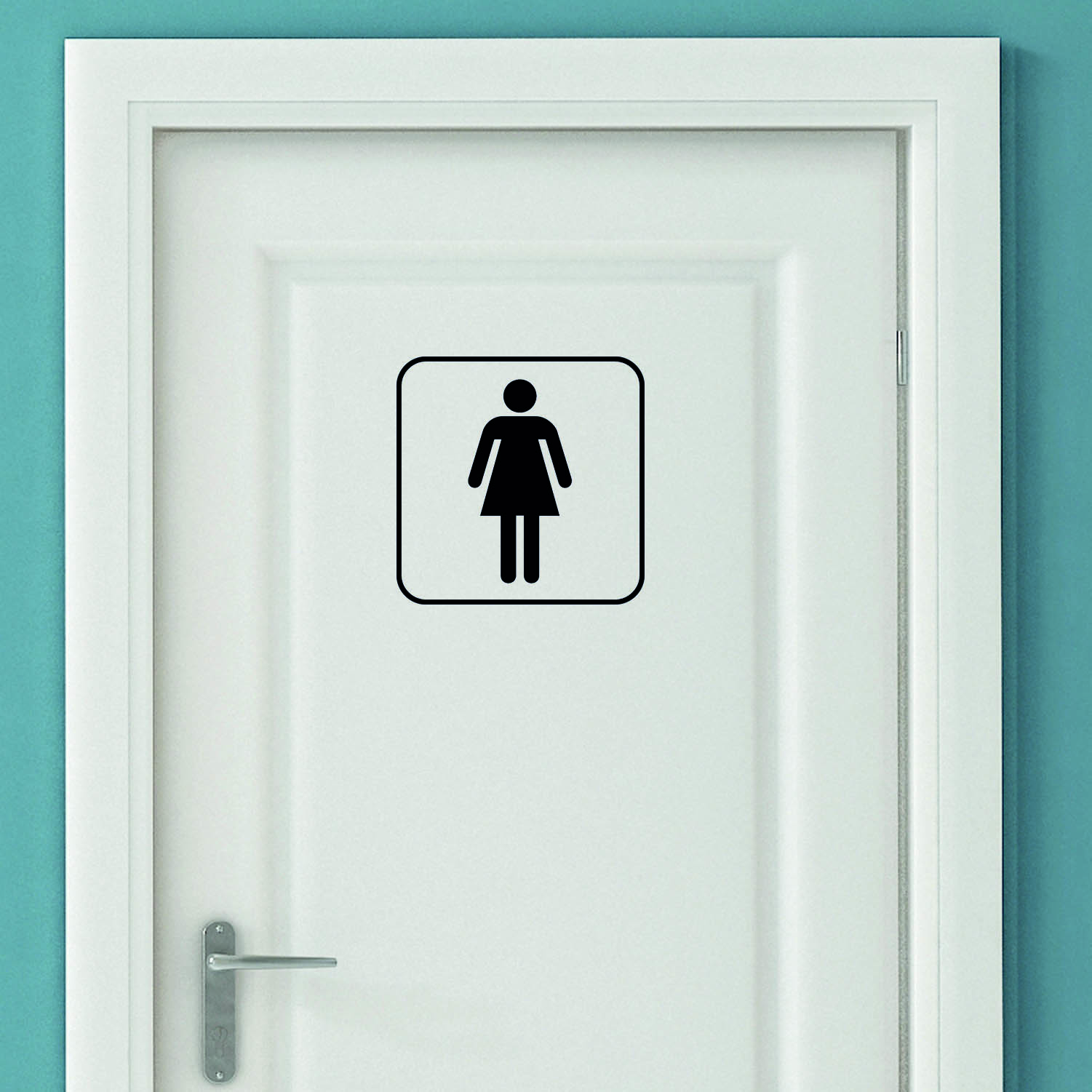 Aufkleber Türaufkleber WC Bad - Woman Classic Ladies Damen Frau Toilettentür Fun Sticker Wunschfarbe