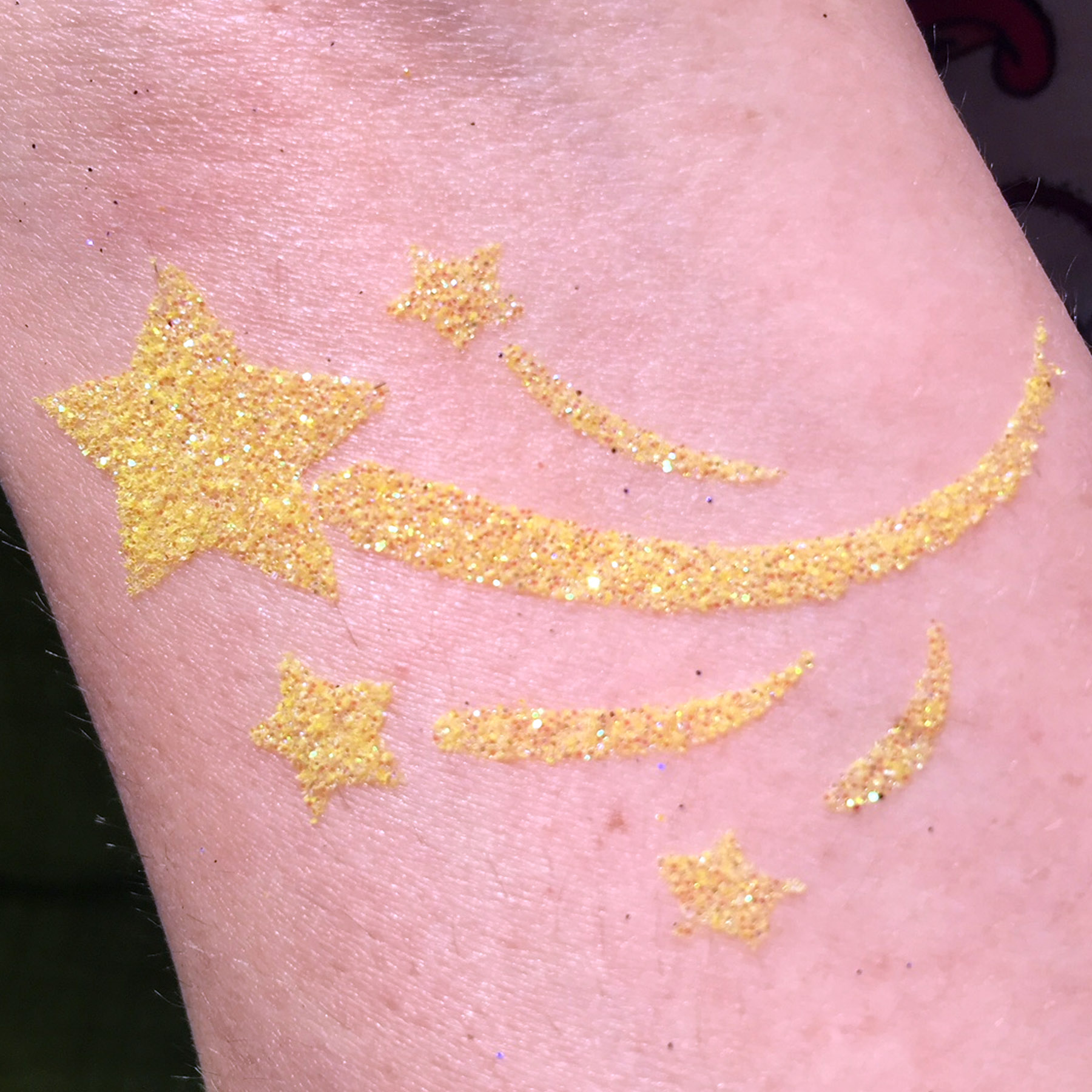 Tattoo Schablonen Sternschnuppe 2  Selbstklebend Kinderschminken Airbrush