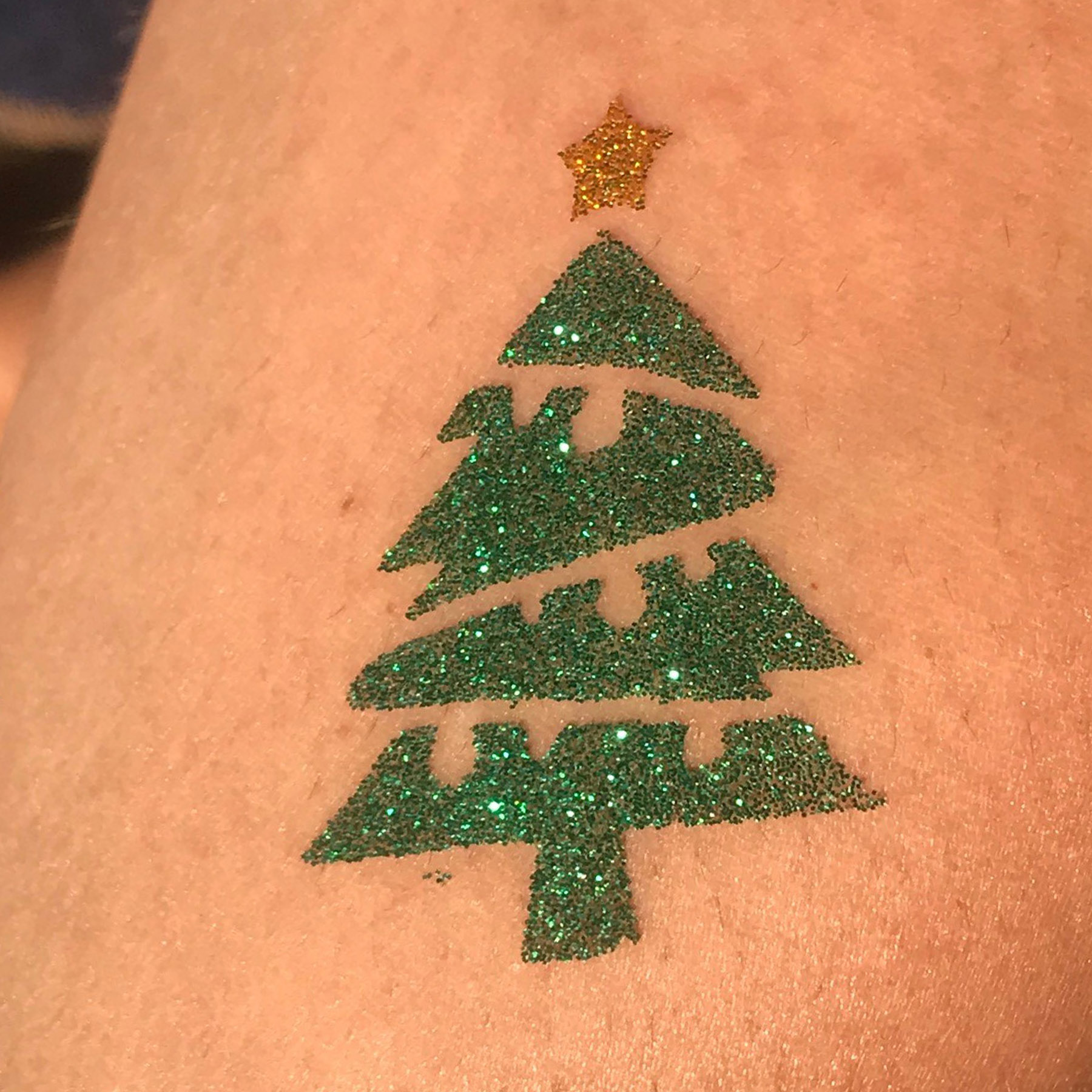 Tattoo Schablone Weihnachtsbaum Selbstklebend Kinder Schminken Airbrush