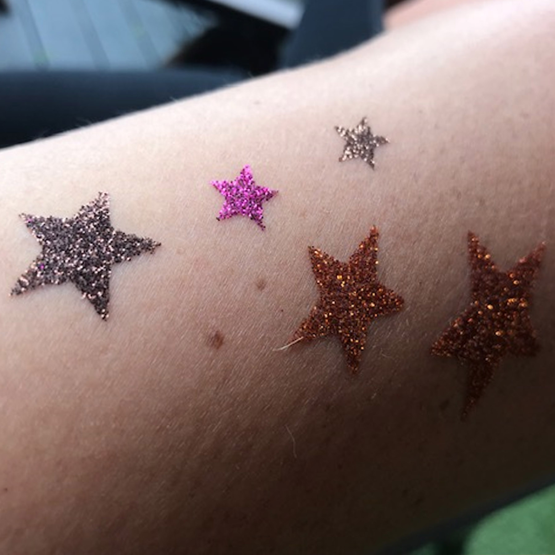 Tattoo Schablonen 3 Sterne Selbstklebend Kinderschminken Airbrush