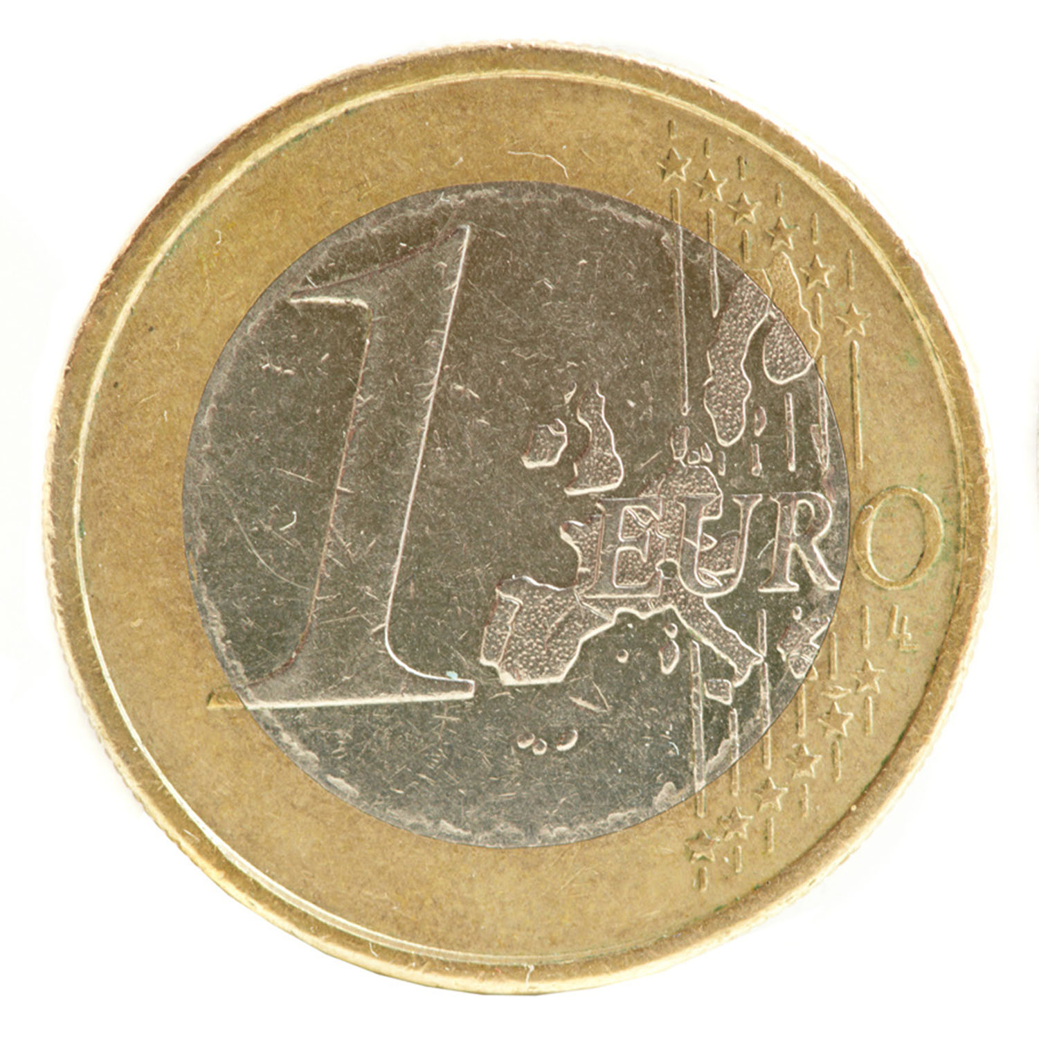 Euro Münzaufkleber Set 4 Stk. - FUN Sticker Kleingeld rund selbstklebend täuschend echt