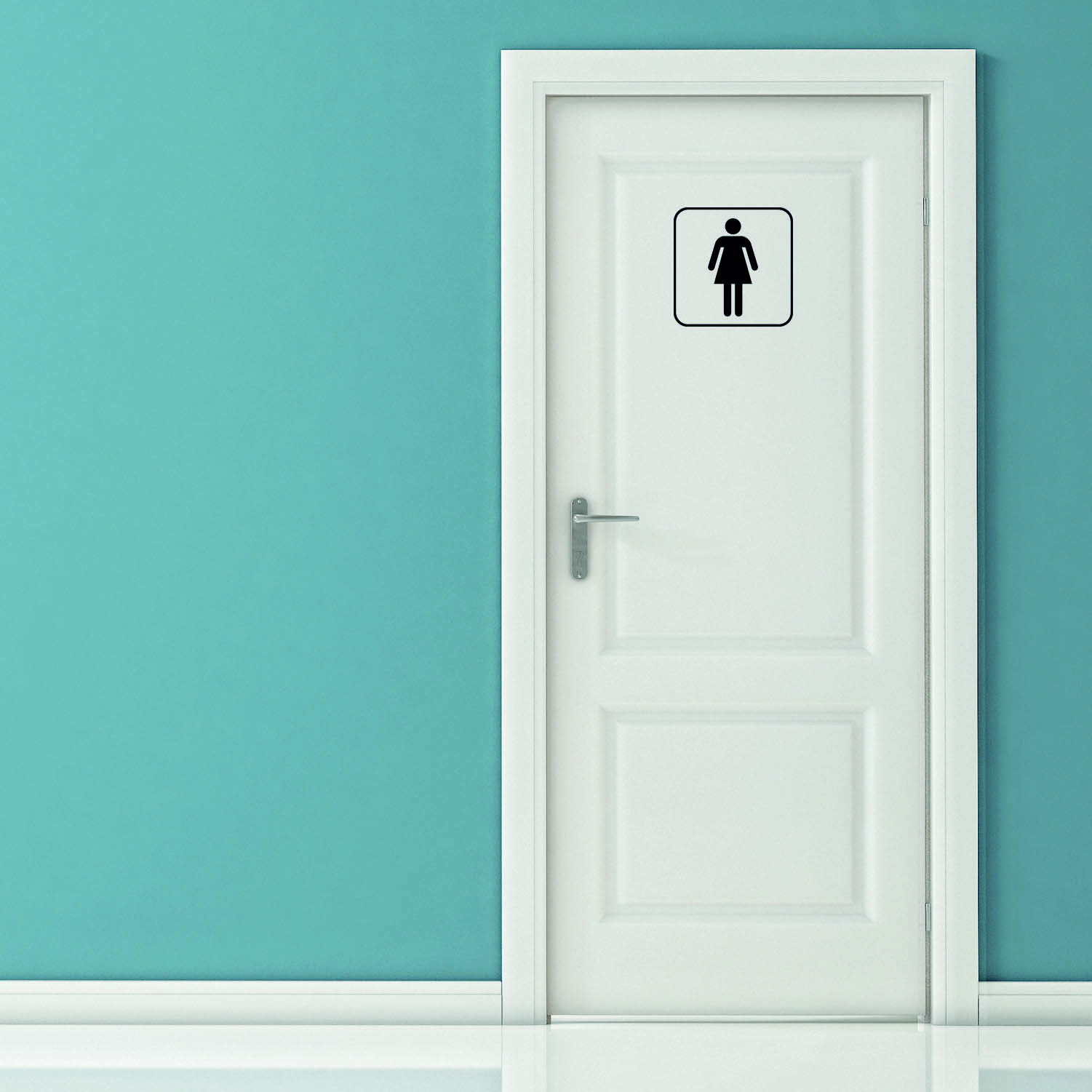 Aufkleber Türaufkleber WC Bad - Woman Classic Ladies Damen Frau Toilettentür Fun Sticker Wunschfarbe