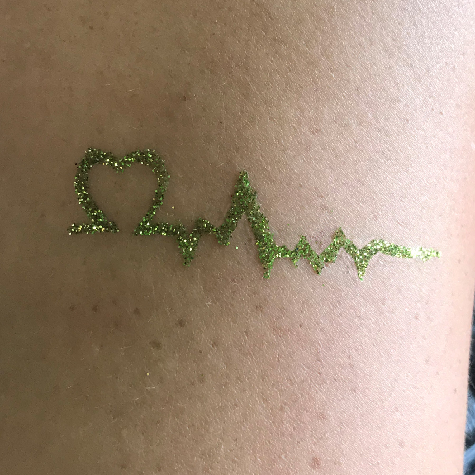 Tattoo Schablonen Herzschlag Selbstklebend Kinderschminken Airbrush