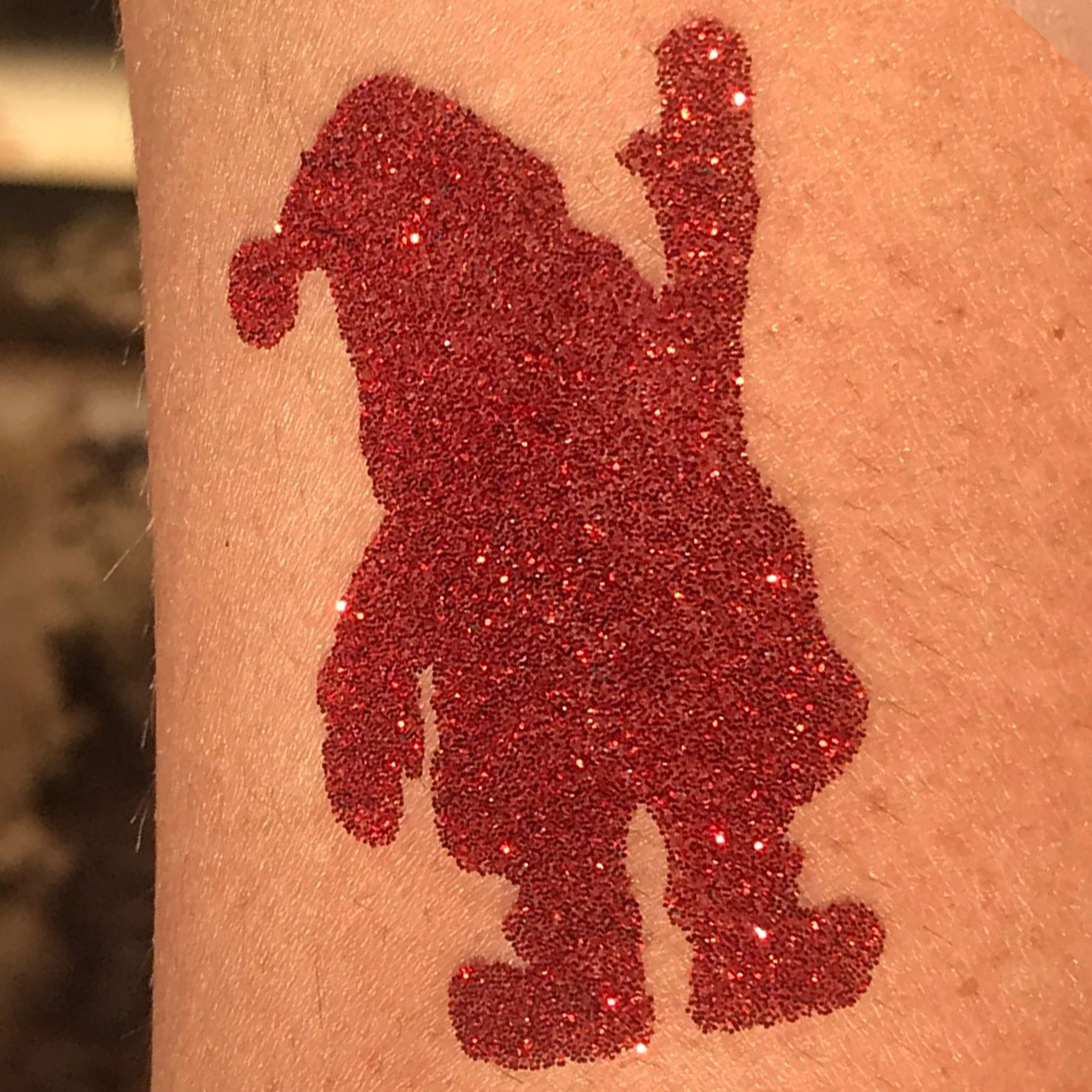 Tattoo Schablone Weihnachtsmann Selbstklebend Kinder Schminken Airbrush
